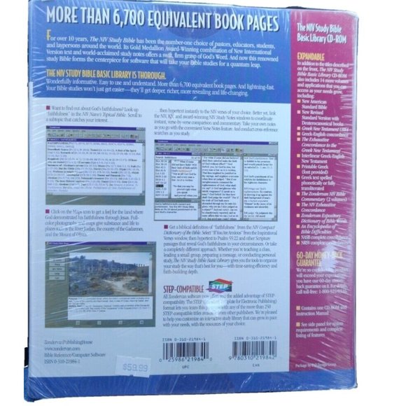 NIV STUDY BIBLE BASIC LIBRARY FOR WINDOWS NOS Brand New - Picture 2 of 11